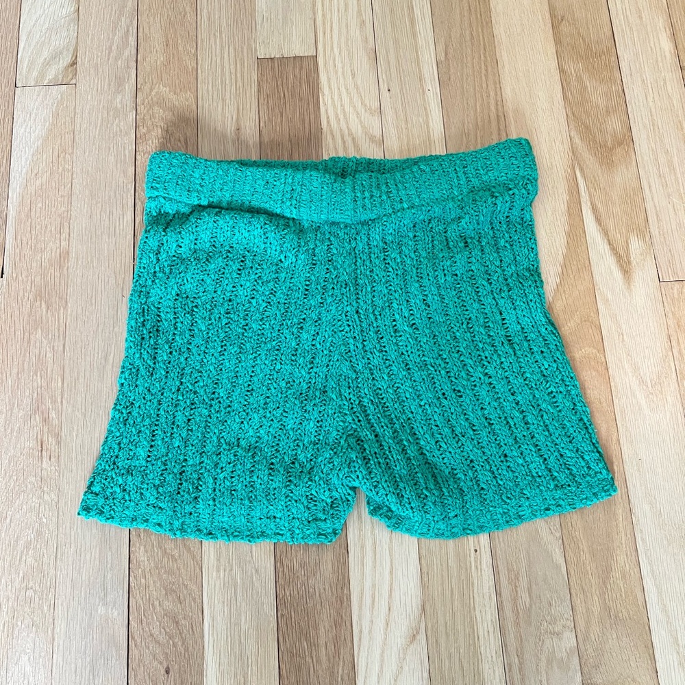 Zara Green Knit Shorts